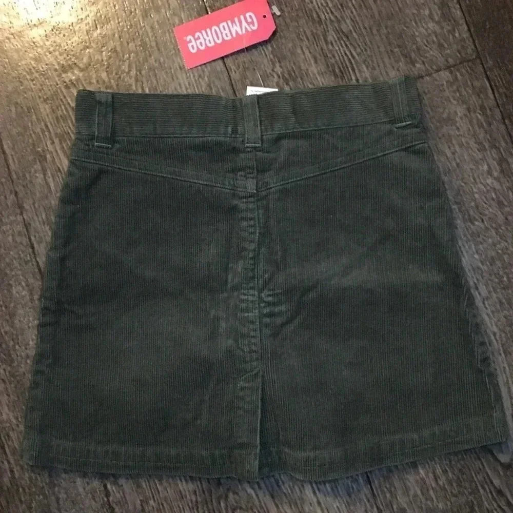 Gymboree Dark Green Corduroy Floral Embroidered Skort Girl’s Size 6 NWT v6x